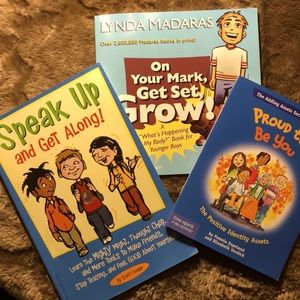 Three children’s development books.